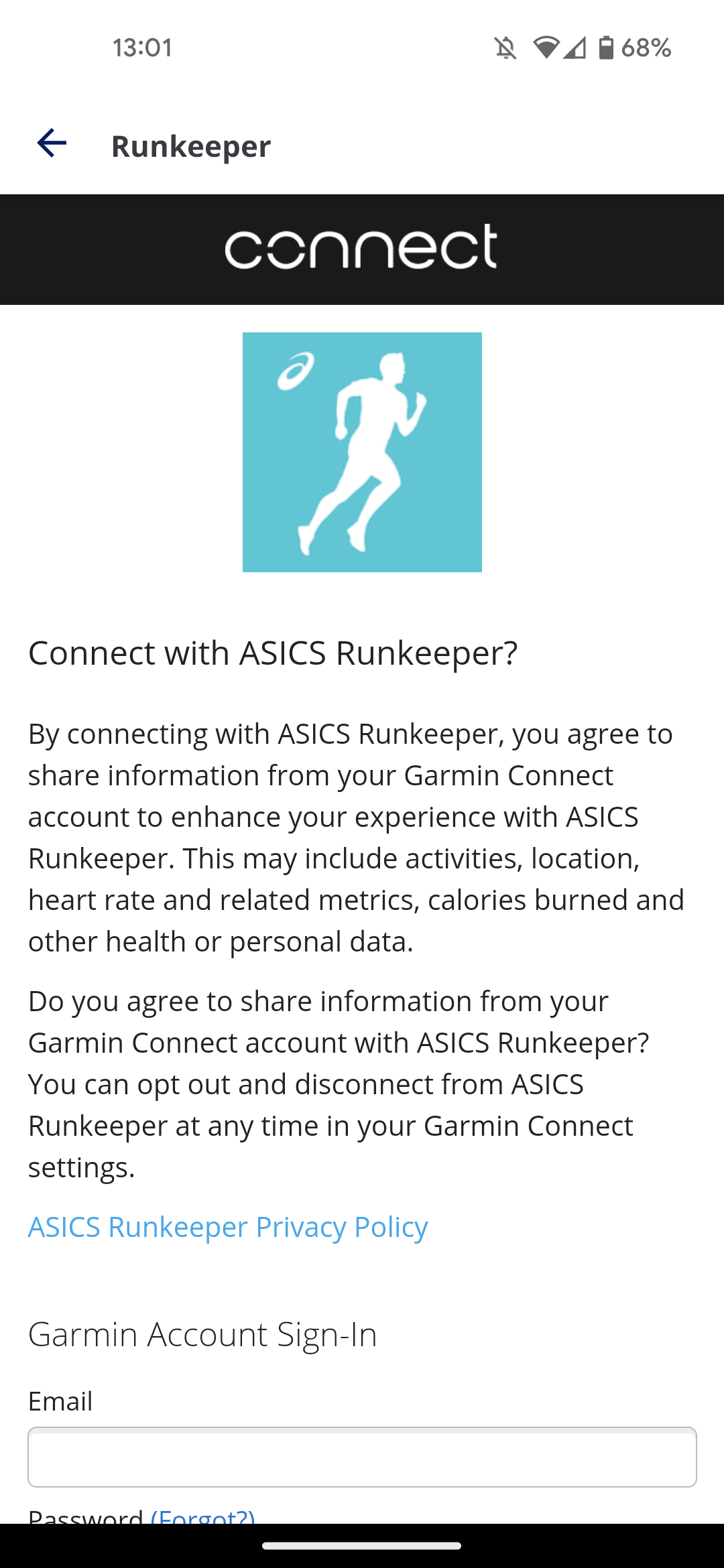 Garmin: to Connect and Use with Runkeeper – ASICS Runkeeper Help Center