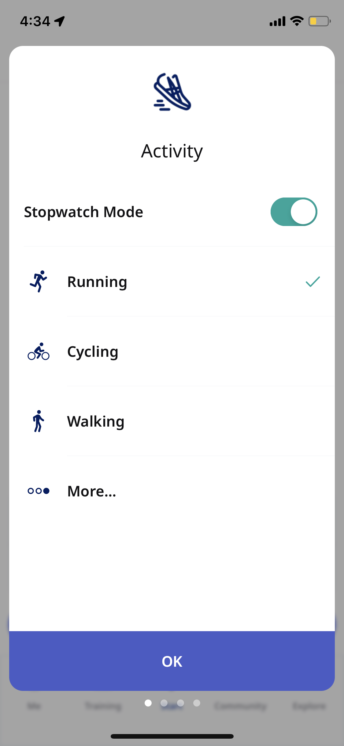 Runkeeper stopwatch mode store apple watch