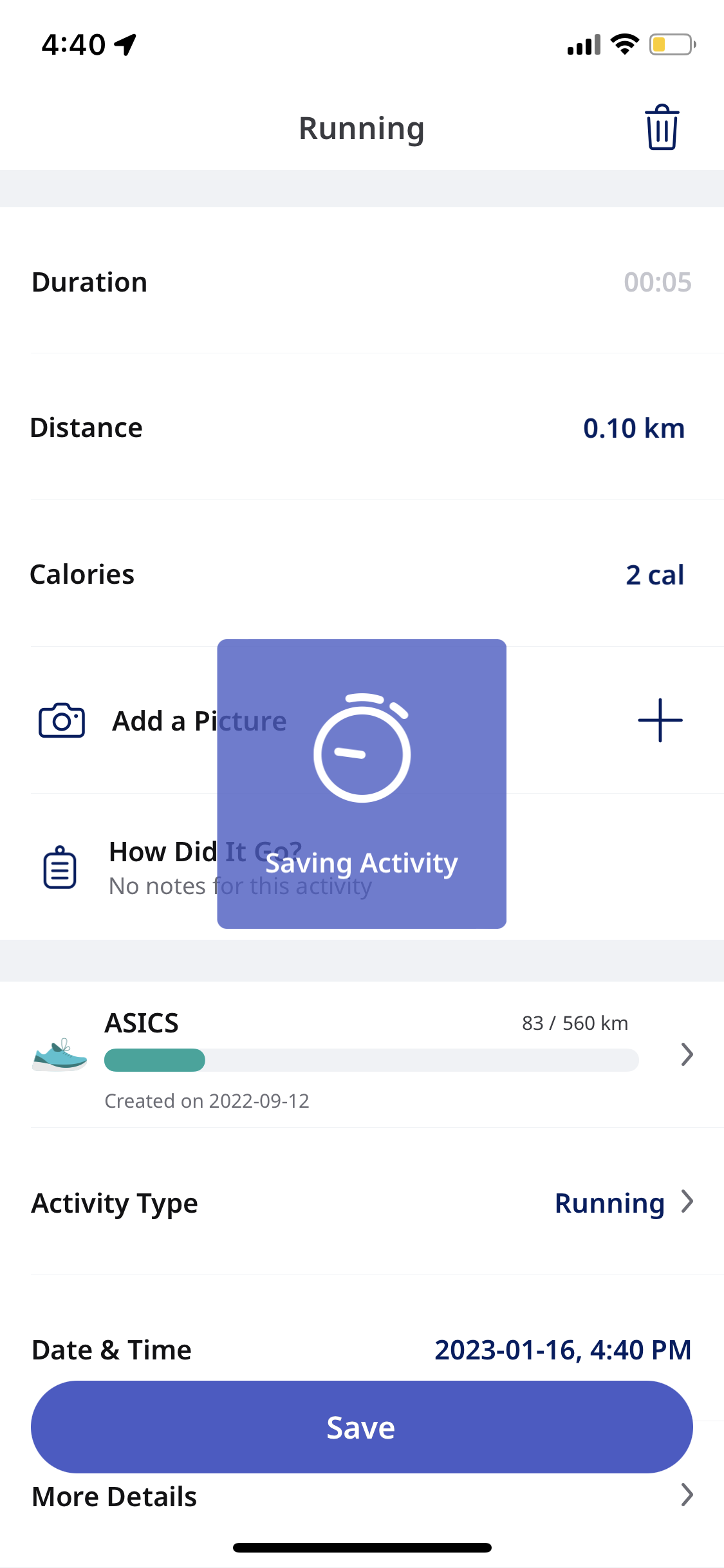 Runkeeper store treadmill tracking