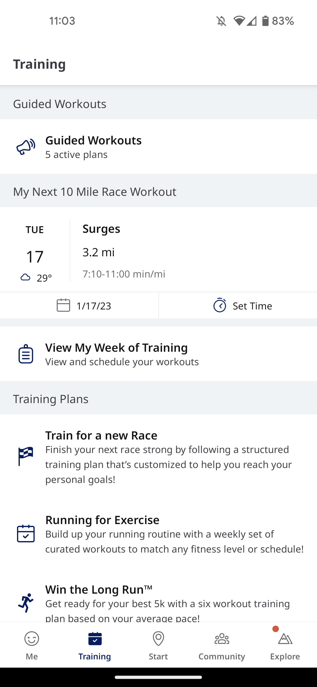 My asics shop running plan