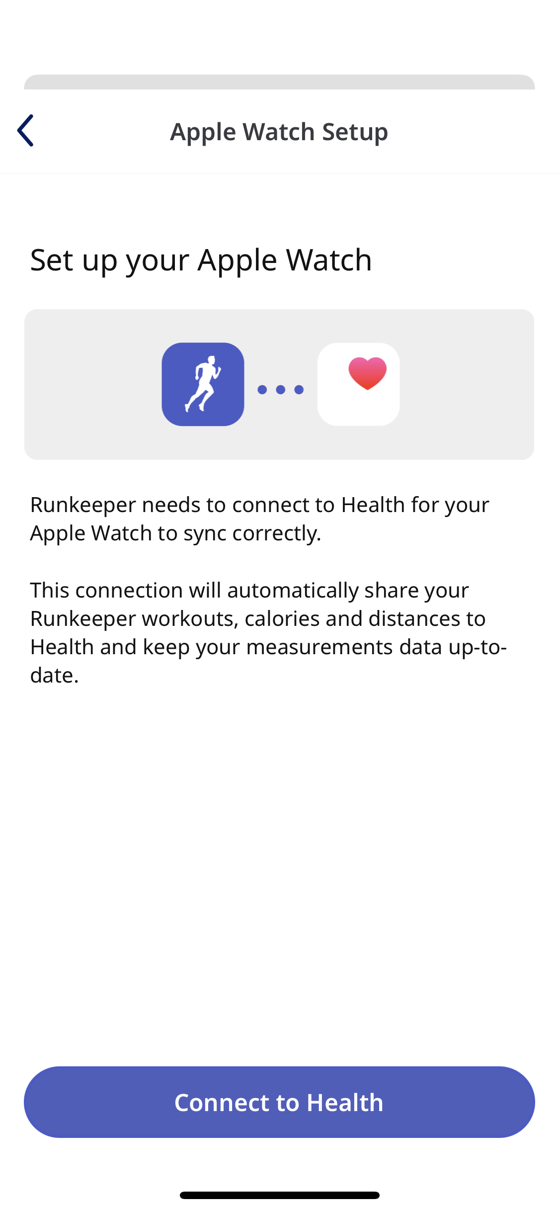 Sync apple watch activity to runkeeper on sale