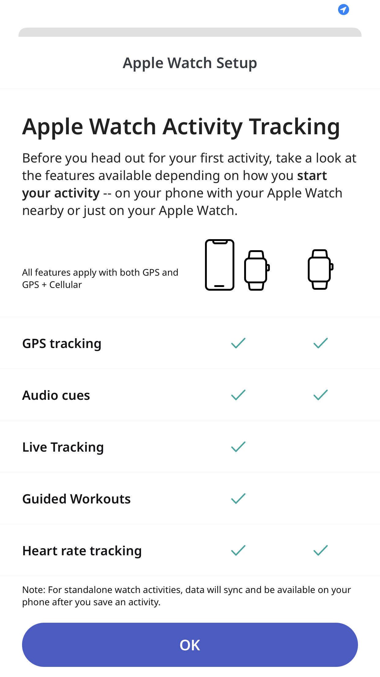 Runkeeper sync hot sale apple watch