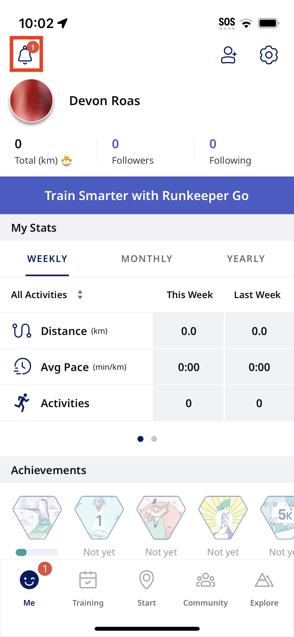 Runkeeper cheap track steps